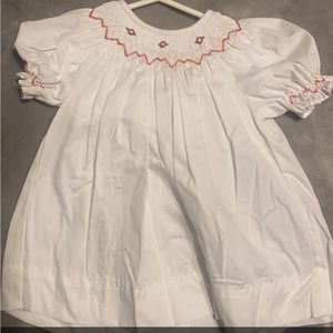 Baby Sen white smocked dress 6M